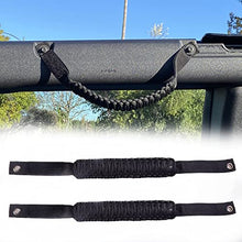 Load image into Gallery viewer, BESTAOO Roll Bar Grab Handles Paracord Grip Handle for Ford Bronco Accessories 2021 2022, 2 Pack (Black)