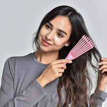 Load image into Gallery viewer, Detangling Brush Set with Edge Brush and Comb Cleaner Brush, Hair Detangler Brush for Afro Woman Textured 3a to 4c Oil Long Thick Curly Hair, for Home and Salon (4 Pieces)