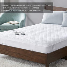 Load image into Gallery viewer, MP2 Heated Mattress Pad Queen with 5 Heat Settings and 10 Hours Auto Shut Off Dual Controllers Electric Mattress Cover | Fit up to 18" Bed Warmer with Deep Pocket 60 x 80