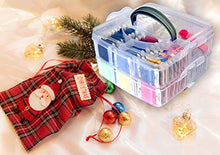 Load image into Gallery viewer, 188 Embroidery Floss Set Including Cross Stitch Threads Friendship Bracelet String with 2-Tier Transparent Box, Floss Bobbins and Cross Stitch Kits