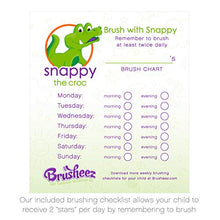 Load image into Gallery viewer, Brusheez Kid's Electric Toothbrush (Safari Edition) Set - Soft Bristles, Easy-Press Power Button, 2 Brush Heads, Cute Animal Cover, Sand Timer, Rinse Cup & Storage Base - Snappy The Croc
