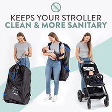 Load image into Gallery viewer, Stroller Bag for Airplane Travel - Baby Stroller Cover for Travelling - Durable Nylon Gate Check Bag with Backpack Straps to Easily Carry and Protect Single, Double, & Umbrella Strollers