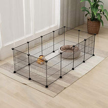 Load image into Gallery viewer, Tespo Pet Playpen, Small Animal Cage Indoor Portable Metal Wire yd Fence for Small Animals, Guinea Pigs, Rabbits Kennel Crate Fence Tent, Black 12 Panels