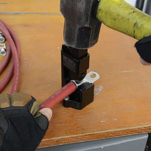 Load image into Gallery viewer, TEMCo Hammer Lug Crimper Tool V2 with holes for bench mounting (Crimps Battery and Welding cables 8 AWG TO 4/0 Wire Gauge)