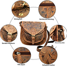 Load image into Gallery viewer, New Leather Crossbody Purse for Women- Small Crossover Cross Body Bag Long Over the Shoulder Sling Womens Purses and Handbags……