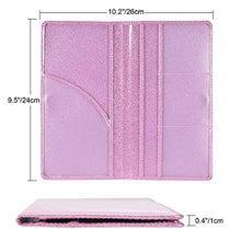 Load image into Gallery viewer, Car Registration and Insurance Holder, Vehicle Glove Box Car Organizer Men Women Wallet Accessories Case with Magnetic Shut for Cards, Essential Document, Driver License by Cacturism, Bling Pink