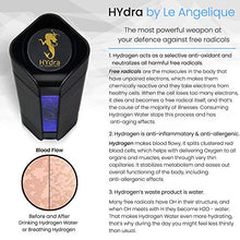 Load image into Gallery viewer, Le Angelique 2021 HYdra - Hydrogen Rich Water Bottle Generator + Gas Inhaler | 1.6 PPM Max Concentration Molecular H2 Maker Machine | PEM Membrane & SPE Technology Ionizer | USB Recharge (Black)