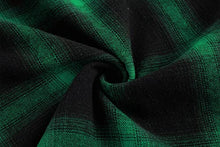 Load image into Gallery viewer, Mens Sleeveless Plaid Shirt Button Down Cotton Vest Shirt Casual Street Stand Collar Tops, Green, Medium