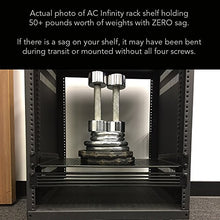 Load image into Gallery viewer, AC Infinity Vented Cantilever 1U Universal Rack Shelf, 10" Deep, for 19” equipment racks. Heavy-Duty 2.4mm Cold Rolled Steel, 60lbs Capacity