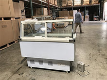 Load image into Gallery viewer, Commercial Ice cream Display Freezer, 53"Width, 110V, 14 Pan Gelato Show case Glass top Dipping Cabinet-Restaurant Groceries Kitchen F14