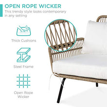 Load image into Gallery viewer, Best Choice Products Outdoor Rope Woven Sectional Patio Furniture L-Shaped Conversation Sofa Set w/Cushions, Side Table