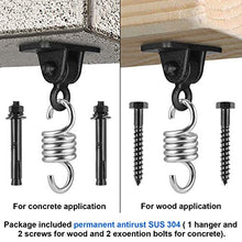 Load image into Gallery viewer, MDAIRC Heavy Duty Hanging Kit Swing Hangers and Hammock Spring and 360 Smooth Swing Swivel Spinner Kglobal Swivel Hook and Locking Snap Hooks for Wooden Sets,tire Swing Swivel, Seat Trapeze Yoga