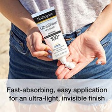 Load image into Gallery viewer, Neutrogena Ultra Sheer Dry-Touch Water Resistant and Non-Greasy Sunscreen Lotion with Broad Spectrum SPF 100+, 3 Fl Oz (Pack of 1)