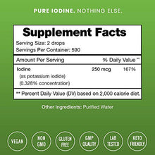 Load image into Gallery viewer, Iodine Drops (1-2 Year Supply) Vegan Liquid Iodine Supplement Solution - Supports Thyroid Health, Hormones & Weight - Tasteless, Higher Absorption Than Tablets - Iodine Tincture 590 Servings