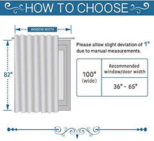 Load image into Gallery viewer, RHF Wide Thermal Blackout Patio Door Curtain Panel, Sliding Door Insulated Curtains, Grommet Curtains, Extra Wide Curtains, Curtains for Sliding Glass Door: 100W by 84L Inches- Dark Grey