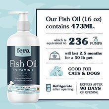 Load image into Gallery viewer, Fish Oil with Vitamin E, Cat and Dog Vitamin for Improved Pet Wellbeing, Joint Health Supplement with Fish Oils, Omega Fatty Acid Supplement, 16 oz. (473 mL) – Fera Pet