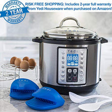 Load image into Gallery viewer, Yedi 9-in-1 Total Package Instant Programmable Pressure Cooker, 6 Quart, Deluxe Accessory kit, Recipes, Pressure Cook, Slow Cook, Rice Cooker, Yogurt Maker, Egg Cook, Sauté, Steamer, Stainless Steel