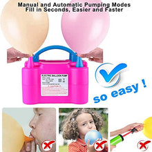 Load image into Gallery viewer, Balloon Pump 132 PCS Electric Balloon Pump 110V 600W Portable Electric Balloon Air Pump Electric Balloon Inflator with 90 PCS Balloons, Tying Tools, 20 Flower Clips,Balloon Blower for Party Decoration