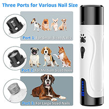 Load image into Gallery viewer, YABIFE Dog Nail Grinder and Clipper, Dog Nail Trimmer, Super Quiet Dog Nail File, Pet Nail Grinder with Dog Nail Scissor, for Small Large Dogs Cats Claw Care & Grooming,3 Speeds, 3 Grinding Wheels