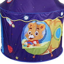 Load image into Gallery viewer, pan hui Play Tent - Space Themed Pretend Play Tent- Space Play House- Spaceship Tent for Kids - Foldable Pop Up Star Play Tent Purple