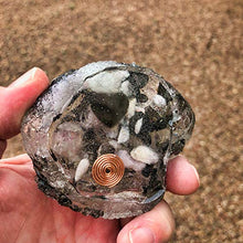Load image into Gallery viewer, Morganite, Hypersthene, Danburite and Clear Quartz Orgone and Crystal Intuition Snake #8-56