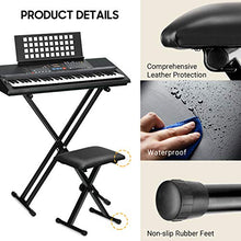 Load image into Gallery viewer, CAHAYA Keyboard Bench X-Style Height Adjustable 16.3-19.6in Padded Cushion Piano Stool Bench Keyboard Chair for Keyboards Piano CY0257
