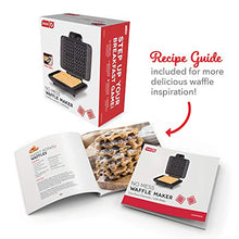 Load image into Gallery viewer, DASH No-Drip Belgian Waffle Maker: Waffle Iron 1200W + Waffle Maker Machine For Waffles, Hash Browns, or Any Breakfast, Lunch, & Snacks with Easy Clean, Non-Stick + Mess Free Sides - Silver