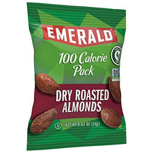 Load image into Gallery viewer, Emerald Nuts, Dry Roasted Almonds 100 Calorie Packs, 0.63 Ounce, 7 Count (Pack of 12)