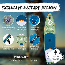 Load image into Gallery viewer, DAMA Inflatable Stand Up Paddle Board 11'*33'' *6'', Inflatable Yoga Board, Dry Bags, Camera Seat, Floating Paddle, Hand Pump, Board Carrier, Durable & Stable for 3 People