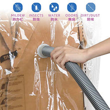 Load image into Gallery viewer, Hanging Vacuum Space Saver Bags for Clothes, Set of 4 (2 Long 53"x27.6", 2 Short 41.3"x27.6"),Vacuum Seal Storage Bag Clear Bags for Suits, Dress or Jackets, Closet Organizer