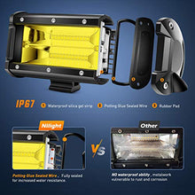 Load image into Gallery viewer, Nilight 18030C-A Amber 2PCS 5Inch 72W Double Row Flood Bar 10800Lumens Driving Fog Led Off Road Lights for Trucks Jeep ATV UTV SUV Boat Marine,2 Years Warranty