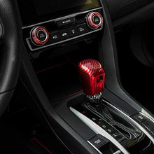 Load image into Gallery viewer, Thenice for 10th Gen Civic Gear Shifting Knob Cover ABS Red Carbon Fiber CVT Automatic Transmission Lever Trim for Honda Civic Sedan Hatchback Coupe 2021 2020 2019 2018 2017 2016