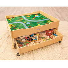 Load image into Gallery viewer, Little Tikes Real Wooden Train Table Set for Kids, Deluxe Over 80Piece Hand Painted Wooden Set with Tracks, Trains & Accessories