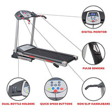 Load image into Gallery viewer, Sunny Health & Fitness Exercise Treadmills, Motorized Running Machine for Home with Folding, Easy Assembly, Sturdy, Portable and Space Saving - SF-T7603, Grey