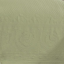 Load image into Gallery viewer, HISTORIC CHARLESTON King Charles Modern Farmhouse Floral Matelasse Bed Spread, Queen, Sage