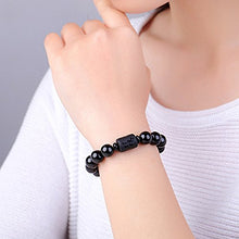 Load image into Gallery viewer, SX Commerce Natural Obsidian Stone Bead Bracelet Couple Women 8mm Phoenix Totem Jewelry (Phoenix)