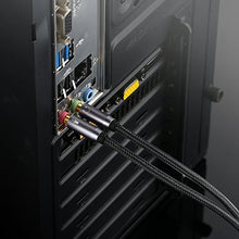 Load image into Gallery viewer, Headset Splitter Cable, DUKABEL Gold-Plated & Strong Braided Y Splitter Audio Cable Separate Microphone Headphone Port Gaming Headset Splitter PC Earphone Adapter VoIP Phone -TopSeries (12inch / 30cm)