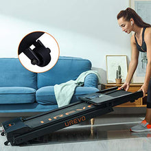 Load image into Gallery viewer, UREVO Foldable Treadmills for Home,Under Desk Electric Treadmill Workout Running Machine,2.5HP Portable Compact Treadmill with 12 Pre-Set Programs and 16.5 Inch Wide Tread Belt