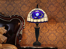 Load image into Gallery viewer, Yogoart 12-inch Wide NCAA Penn State Nittany Lions Stained Glass Table Lamp 24.8-inch Total Height