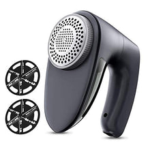 Load image into Gallery viewer, POPCHOSE Fabric Shaver, Rechargeable Lint Remover with 6-Blades and Electrostatic Brush, Effectively and Quickly Remove Fuzz for Clothes, Sweater, Couch, Blanket, Curtain, Wool, Cashmere