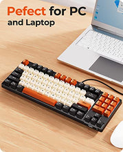 Load image into Gallery viewer, Havit Mechanical Keyboard, Wired Compact PC Keyboard with Number Pad Red Switch Mechanical Gaming Keyboard 89 Keys for Computer/Laptop (Black)
