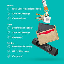 Load image into Gallery viewer, Tile Essentials (2020) 4-pack (1 Mate, 1 Slim, 2 Stickers) - Bluetooth Tracker & Item Locators for Keys, Wallets, Remotes & More; Easily Find All Your Things