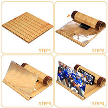 Load image into Gallery viewer, 【2020 Update Version】 12’’ Screen Magnifier for Cell Phone 3D Smartphone Screen Amplifier for Movies Videos and Gaming with Foldable Wooden Phone Stand Compatible with All Smart Phone