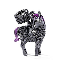 Load image into Gallery viewer, Gnoce"Divine Soul and Spirit" Black Plated Unicorn with Wings Beads 925 Sterling Silver Charm Pendant Locket fit for Bracelet/Necklace