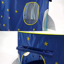 Load image into Gallery viewer, Qi Peng Children's Tent Game House ,Rocket Ship Tent ,Spaceship Tent for Kids ,Portable Foldable Pop Up Tent Blue Star Boys Girls