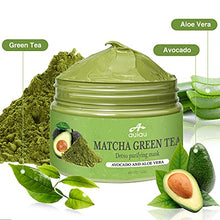 Load image into Gallery viewer, AUIAU Green Tea Skincare Facial Mask Detox Clay Mud Mask with Avocado & Aloe ,Deep Cleansing ,Hydrating, Detoxing, Healing, and Relaxing, Pore , Acne, and Blackhead Treatment Mask