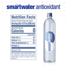 Load image into Gallery viewer, smartwater Antioxidant Selenium, Purely Balanced Ph Vapor Distilled Premium Water, 33.8 Fl Oz, Pack of 6