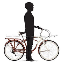 Load image into Gallery viewer, Schwinn Sanctuary 7 Comfort Cruiser Bike, Featuring Retro-Styled 18-Inch/Medium Steel Step-Over Frame and 7-Speed Drivetrain with Front and Rear Fenders, Rear Rack, and 26-Inch Wheels, Red