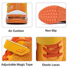 Load image into Gallery viewer, PERSOUL Air Shoes for Boys Girls Kids Children Tennis Sports Athletic Gym Running Sneakers (Yellow Size 2.5 Child)