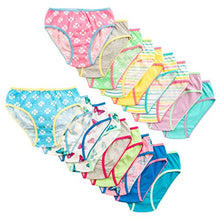 Load image into Gallery viewer, Alyce Intimates Pack of 18 Girls Cotton Brief, Assorted Solids & Prints